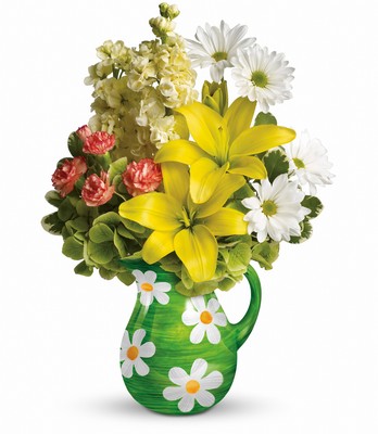 Teleflora's Pitcher of Spring Bouquet